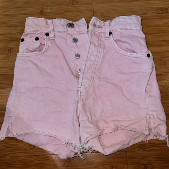 Zara Light Pink Jean Shorts - Picture 1 of 4